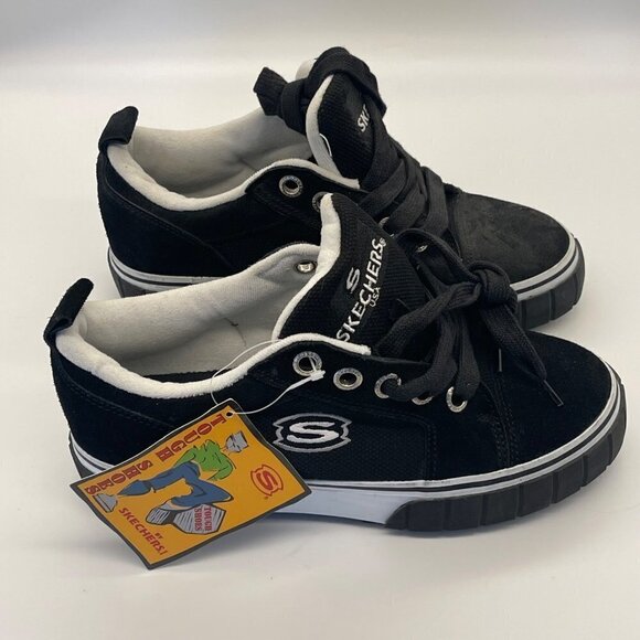 Skechers Vintage Y2K Platform Jammers Black Women’s 8 / Men’s 10 New No Box - Picture 3 of 9